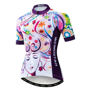 Weimostar Skull Cycling Jersey - Women's Short Sleeve MTB & Road