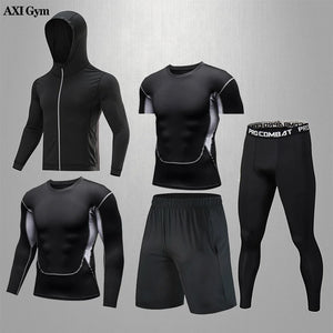 Gym Rashguard Men's Fitness Compression Suit | Classic Black