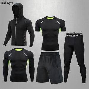 Gym Rashguard Men's Fitness Compression Suit | Classic Black