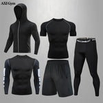 Carica l&#39;immagine nel visualizzatore di Gallery, Gym Rashguard Men&#39;s Fitness Compression Suit | Classic Black
