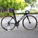 Carica l&#39;immagine nel visualizzatore di Gallery, Gray 700C Fixed Gear Bike | Aluminum Frame Carbon Fork
