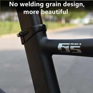 Gray 700C Fixed Gear Bike | Aluminum Frame Carbon Fork