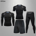 Carica l&#39;immagine nel visualizzatore di Gallery, Gym Rashguard Men&#39;s Fitness Compression Suit | Classic Black
