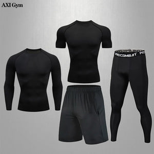 Gym Rashguard Men's Fitness Compression Suit | Classic Black