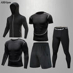 Carica l&#39;immagine nel visualizzatore di Gallery, Gym Rashguard Men&#39;s Fitness Compression Suit | Classic Black
