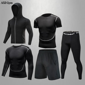 Gym Rashguard Men's Fitness Compression Suit | Classic Black