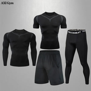 Gym Rashguard Men's Fitness Compression Suit | Classic Black