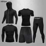 Carica l&#39;immagine nel visualizzatore di Gallery, Gym Rashguard Men&#39;s Fitness Compression Suit | Classic Black
