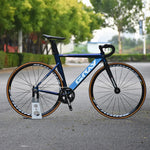 Carica l&#39;immagine nel visualizzatore di Gallery, Gray 700C Fixed Gear Bike | Aluminum Frame Carbon Fork
