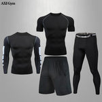 Carica l&#39;immagine nel visualizzatore di Gallery, Gym Rashguard Men&#39;s Fitness Compression Suit | Classic Black
