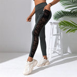 Carregar imagem no visualizador da galeria, Sexy High Waist Fitness Leggings Women Mesh Yoga Pants
