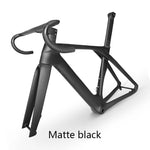 Cargar imagen en el visor de la galería, Full Carbon Disc Brake Road Bike Frame Hidden Cable Racing BSA T47 Cyclocross Bicycle Frame Di2 With Handlebar
