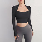 Load image into Gallery viewer, Right Angle Shoulder Yoga Top | Long Sleeve Gym Shirt
