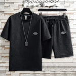 Cargar imagen en el visor de la galería, Deep Crotch Casual Summer Tracksuit | Men&#39;s Two-Piece Set
