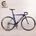 Carica l&#39;immagine nel visualizzatore di Gallery, Gray 700C Fixed Gear Bike | Aluminum Frame Carbon Fork
