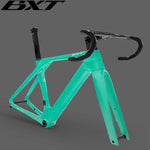 Cargar imagen en el visor de la galería, Full Carbon Disc Brake Road Bike Frame Hidden Cable Racing BSA T47 Cyclocross Bicycle Frame Di2 With Handlebar
