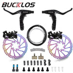 Carica l&#39;immagine nel visualizzatore di Gallery, BUCKLOS MTB Disc Brake Set 160mm Mechanical Calipers &amp; Rotor
