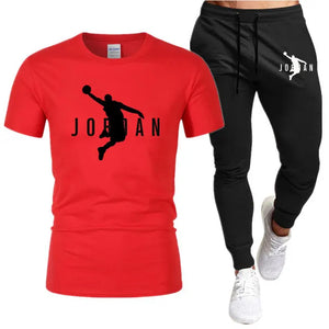 Men's Long Pants Set | T-Shirt & Casual Pants