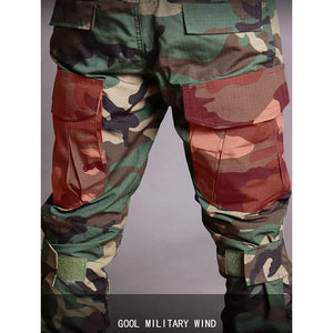 Camo Tactical Sets Men Long Sleeve + Cargo Pants