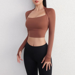 Right Angle Shoulder Yoga Top | Long Sleeve Gym Shirt