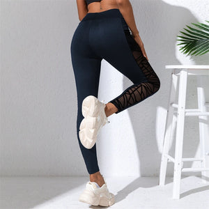 Sexy High Waist Fitness Leggings Women Mesh Yoga Pants