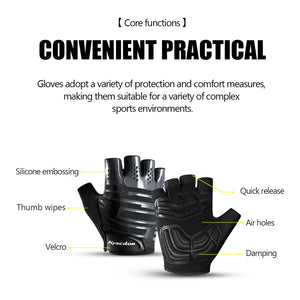 Half Finger Bike Gloves Gel Pads Shockproof Men Women