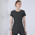 Carregar imagem no visualizador da galeria, Slim Yoga Shirts Women | Quick-Drying Fitness Sportswear
