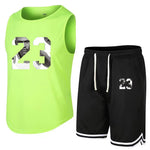 Carica l&#39;immagine nel visualizzatore di Gallery, Summer Sleeveless T-Shirt Set | Men&#39;s Quick Dry Tank Top + Shorts
