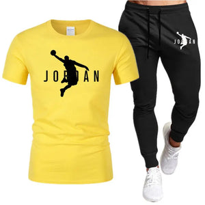 Men's Long Pants Set | T-Shirt & Casual Pants