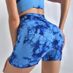 Cargar imagen en el visor de la galería, High Waist Seamless Tie Dye Yoga Shorts Women Summer Fitness
