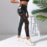 Carregar imagem no visualizador da galeria, Sexy High Waist Fitness Leggings Women Mesh Yoga Pants
