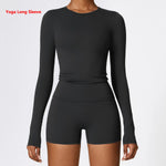 Carregar imagem no visualizador da galeria, Women’s Long Sleeve Yoga T-shirt | Quick Dry Gym &amp; Sports Top
