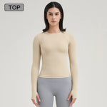 Carica l&#39;immagine nel visualizzatore di Gallery, SOISOU Nylon Gym Top | Breathable Yoga Shirt for Women
