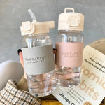 Carica l&#39;immagine nel visualizzatore di Gallery, Creative Water Bottle with Straw Portable Drinkware
