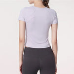 Carica l&#39;immagine nel visualizzatore di Gallery, Yoga Jacket Women | Short Sleeve Fitness Suit | Breathable Sportswear
