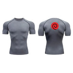 Cargar imagen en el visor de la galería, Anime Men&#39;s Compression T-Shirt | Dark Blue Running Gym Top
