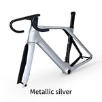 Cargar imagen en el visor de la galería, Full Carbon Disc Brake Road Bike Frame Hidden Cable Racing BSA T47 Cyclocross Bicycle Frame Di2 With Handlebar
