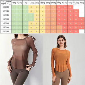 Cloud Hide Sexy Ladies Sports Shirt | Fitness Yoga Top Long Sleeve