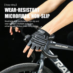 Carica l&#39;immagine nel visualizzatore di Gallery, Half Finger Bike Gloves Gel Pads Shockproof Men Women
