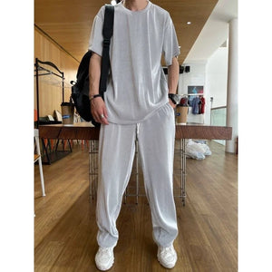 Summer Loose Ice Sports Tracksuit | Casual Two-Piece Set