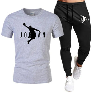 Men's Long Pants Set | T-Shirt & Casual Pants