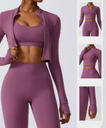 Carregar imagem no visualizador da galeria, Women&#39;s Long Sleeve Yoga Jacket | Gym Exercise &amp; Running
