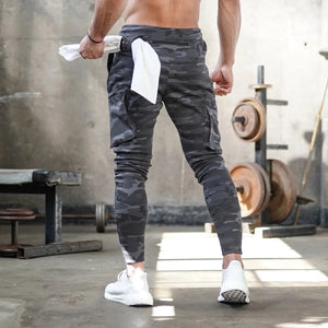 Men's Camouflage Fitness Pants – Slim Running & Training Overalls