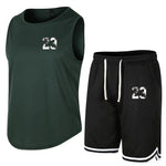 Carica l&#39;immagine nel visualizzatore di Gallery, Summer Sleeveless T-Shirt Set | Men&#39;s Quick Dry Tank Top + Shorts
