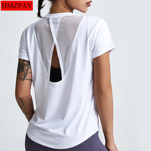 Loose Yoga Tops Women | Quick-Drying Short-Sleeved Fitness T-Shirts