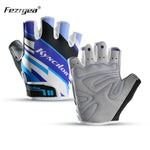 Carica l&#39;immagine nel visualizzatore di Gallery, Half Finger Bike Gloves Gel Pads Shockproof Men Women
