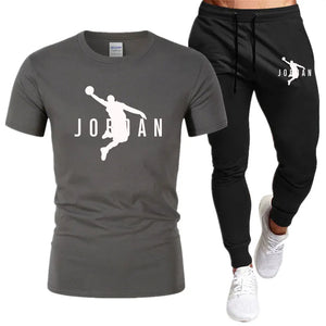 Men's Long Pants Set | T-Shirt & Casual Pants