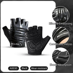 Carica l&#39;immagine nel visualizzatore di Gallery, Half Finger Bike Gloves Gel Pads Shockproof Men Women
