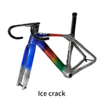 Cargar imagen en el visor de la galería, Full Carbon Disc Brake Road Bike Frame Hidden Cable Racing BSA T47 Cyclocross Bicycle Frame Di2 With Handlebar
