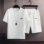 Cargar imagen en el visor de la galería, Deep Crotch Casual Summer Tracksuit | Men&#39;s Two-Piece Set
